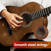 Alpha 31" Steel String Acoustic Guitar Portable GUITAR-E-31-NAT