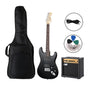 Alpha Electric Guitar Music String Instrument 20W Amplifier Black GUITAR-E-41-ELEC-BK-ACC