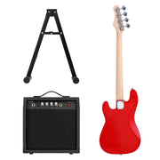 Alpha Electric Guitar Bass 47 Inch Set Kit 40W Bass Guitar Amplifier Guitar Stand Folding GUITAR-E-47-BASS-ACC-CAPO