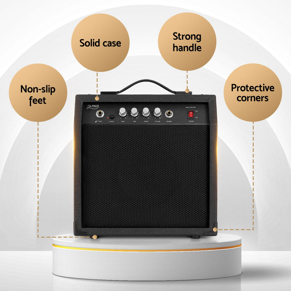 Alpha 40W Bass Guitar Amplifier Portable GUITAR-E-BASS-ACC