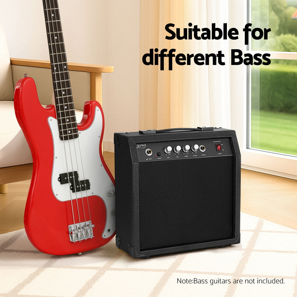 Alpha 40W Bass Guitar Amplifier Portable GUITAR-E-BASS-ACC