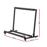 Alpha 5 Space Folding Guitar Stand Rack Holder Display GUITAR-J-5RACK-BK