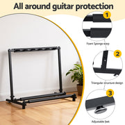 Alpha 5 Space Folding Guitar Stand Rack Holder Display GUITAR-J-5RACK-BK