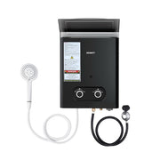 Devanti Portable Gas Water Heater LPG-powered System Black GWH-A-LPG-4DZ-BK