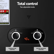 Devanti Portable Gas Water Heater LPG-powered System Black GWH-A-LPG-4DZ-BK