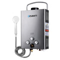 Devanti Portable Gas Water Heater With Pump LPG System Grey GWH-A-LPG-8L-BG-PUMP
