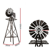 Garden Windmill 120cm Metal Ornaments Outdoor Decor Ornamental Wind Mill GWM-120CM-BR