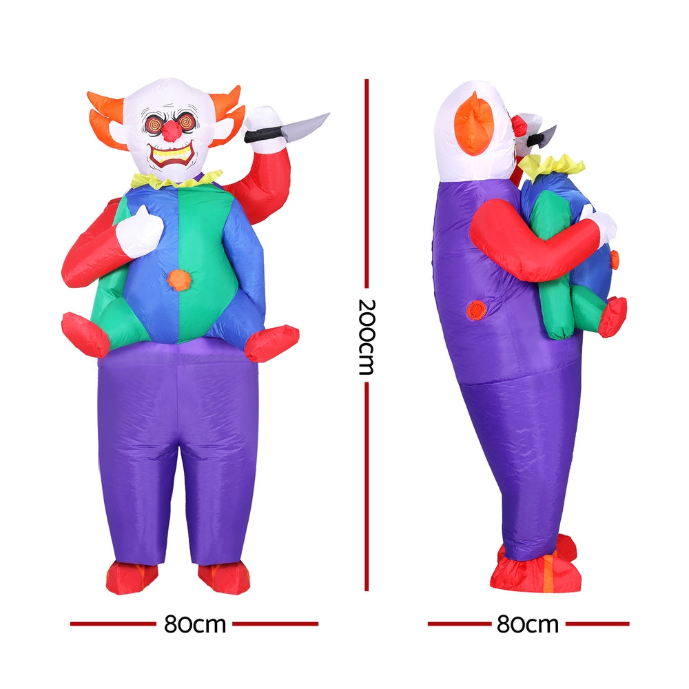 Inflatable Clown Costume Adult Suit Blow Up Party Fancy Dress Halloween Cosplay HALO-INF-CLOWN
