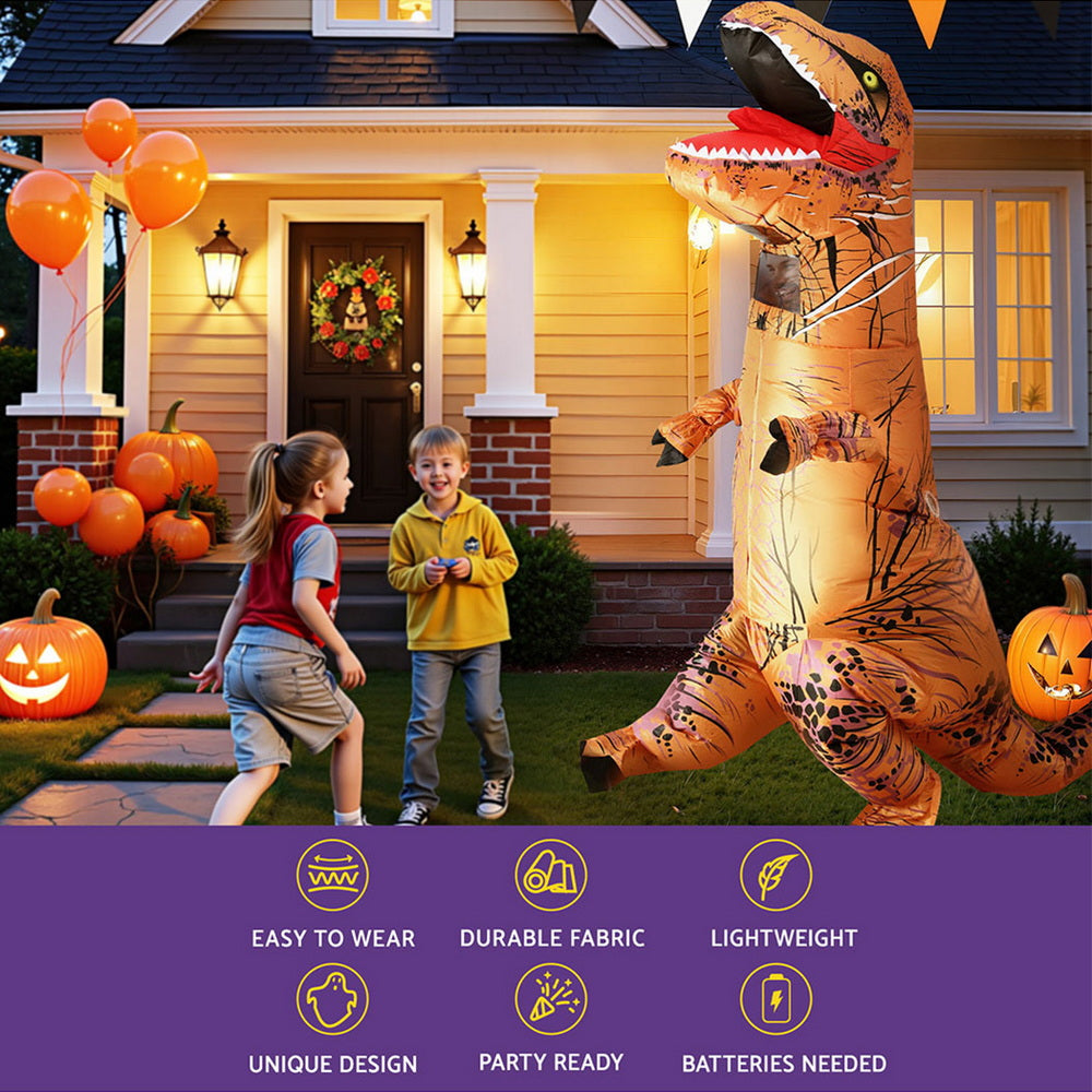Inflatable Dinosaur Costume T-Rex Adult Suit Blow Up Party Fancy Dress Halloween Xmas Cosplay HALO-INF-DNSBR
