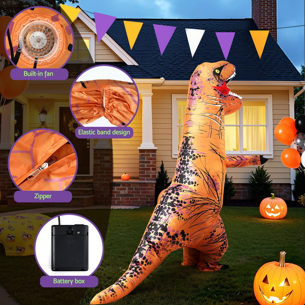 Inflatable Dinosaur Costume T-Rex Adult Suit Blow Up Party Fancy Dress Halloween Xmas Cosplay HALO-INF-DNSBR