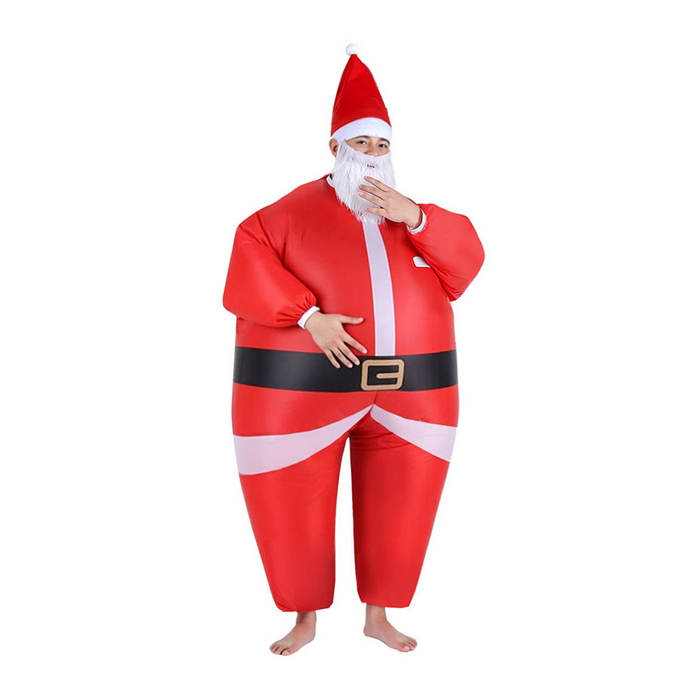 Inflatable Christmas Santa Claus Costume Adult Suit Blow Up Party Fancy Dress Xmas Cosplay HALO-INF-SANTA