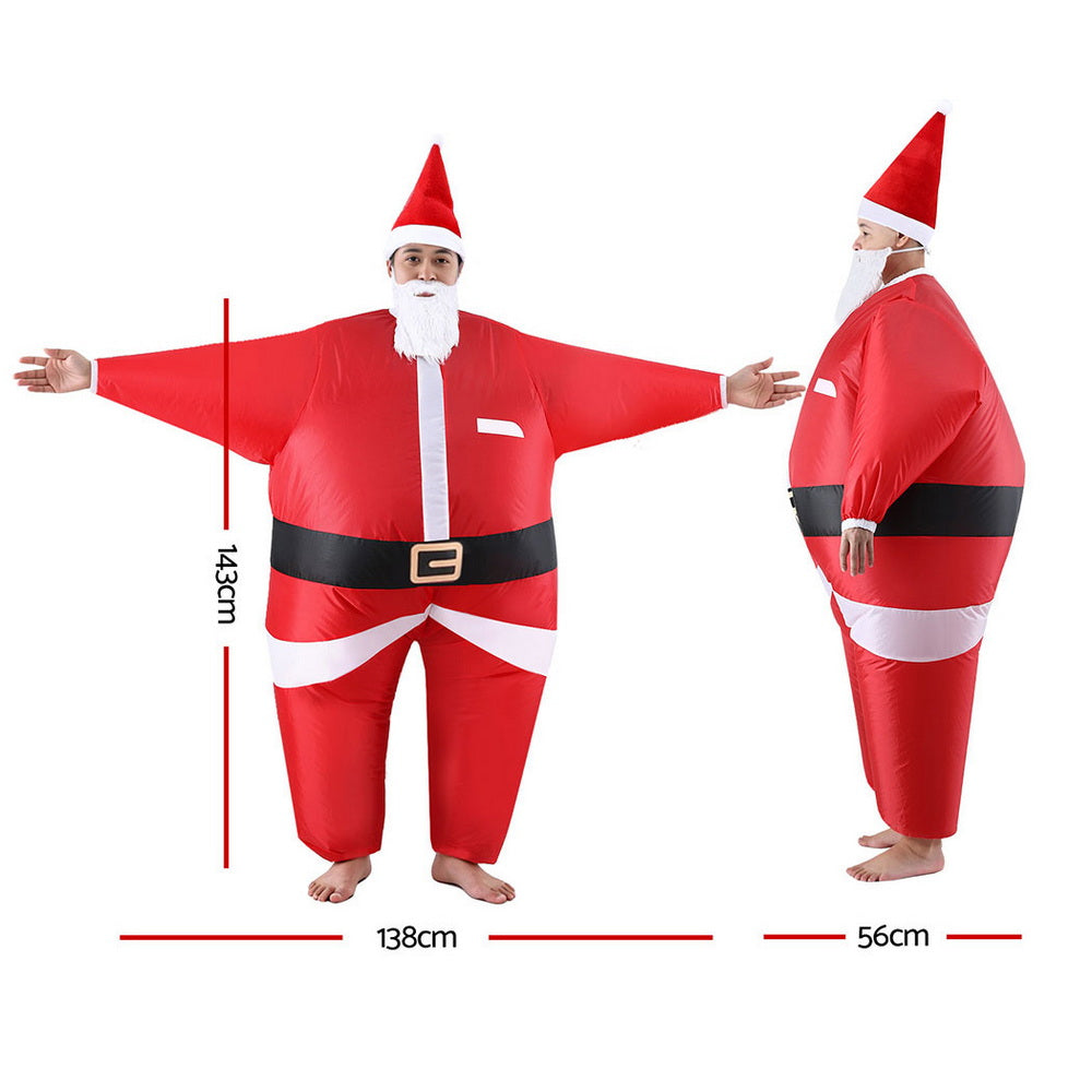 Inflatable Christmas Santa Claus Costume Adult Suit Blow Up Party Fancy Dress Xmas Cosplay HALO-INF-SANTA