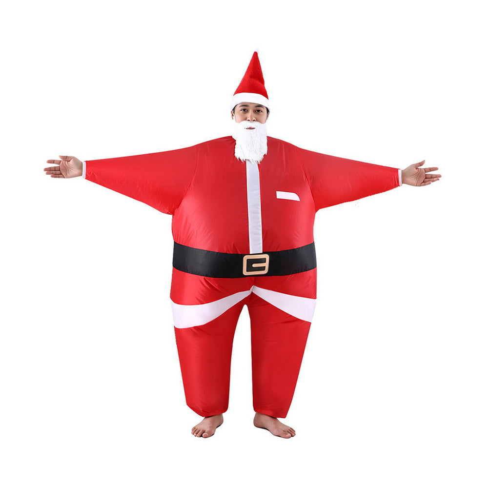 Inflatable Christmas Santa Claus Costume Adult Suit Blow Up Party Fancy Dress Xmas Cosplay HALO-INF-SANTA