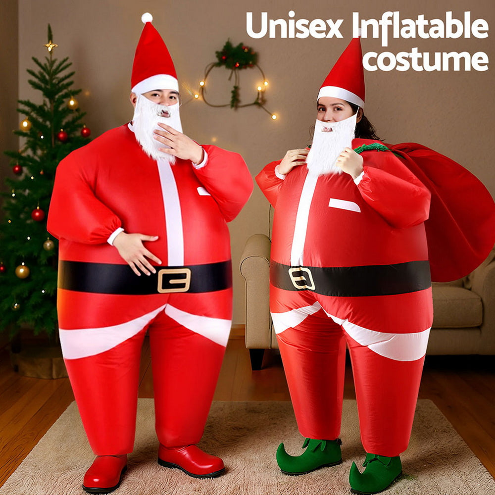 Inflatable Christmas Santa Claus Costume Adult Suit Blow Up Party Fancy Dress Xmas Cosplay HALO-INF-SANTA