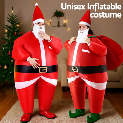 Inflatable Christmas Santa Claus Costume Adult Suit Blow Up Party Fancy Dress Xmas Cosplay HALO-INF-SANTA