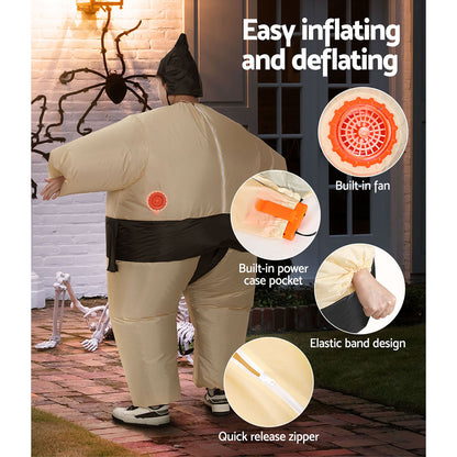 Inflatable Sumo Costume Adult Suit Blow Up Party Fancy Dress Halloween Cosplay HALO-INF-SUMO-6FT