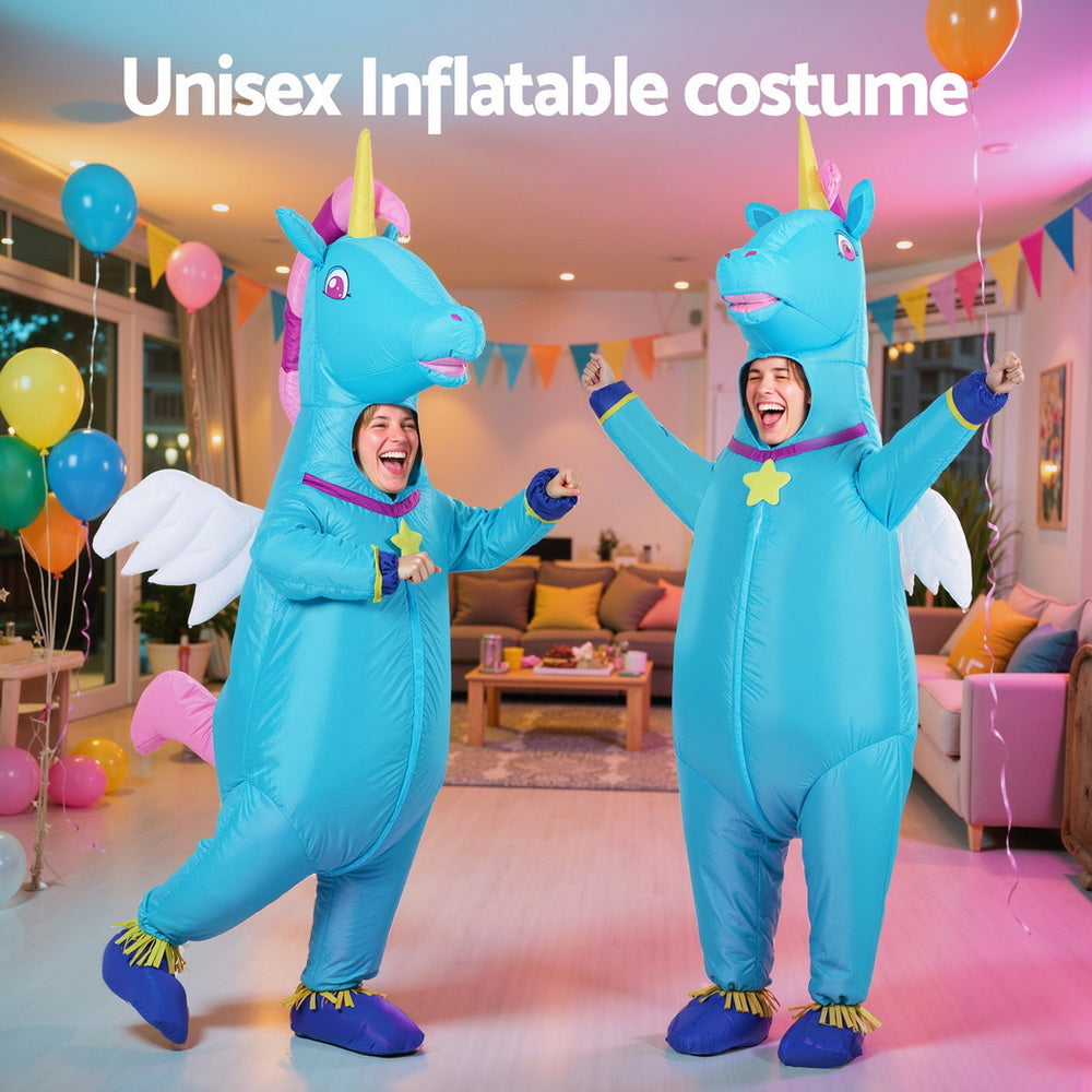 Inflatable Unicorn Costume Adult Suit Blow Up Party Fancy Dress Halloween Cosplay HALO-INF-UNIBL