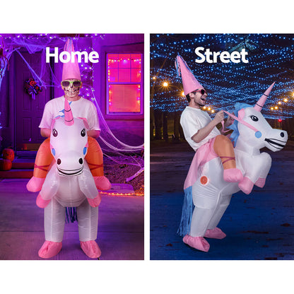Inflatable Unicorn Costume Adult Suit Blow Up Party Fancy Dress Halloween Cosplay HALO-INF-UNIC-6FT