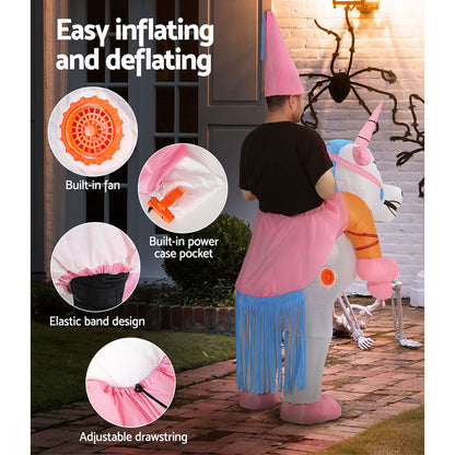 Inflatable Unicorn Costume Adult Suit Blow Up Party Fancy Dress Halloween Cosplay HALO-INF-UNIC-6FT