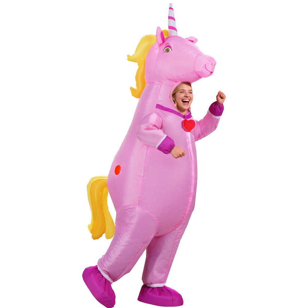 Inflatable Unicorn Costume Adult Suit Blow Up Party Fancy Dress Halloween Cosplay HALO-INF-UNIPK
