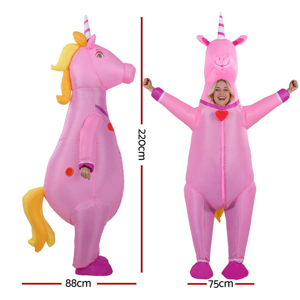 Inflatable Unicorn Costume Adult Suit Blow Up Party Fancy Dress Halloween Cosplay HALO-INF-UNIPK
