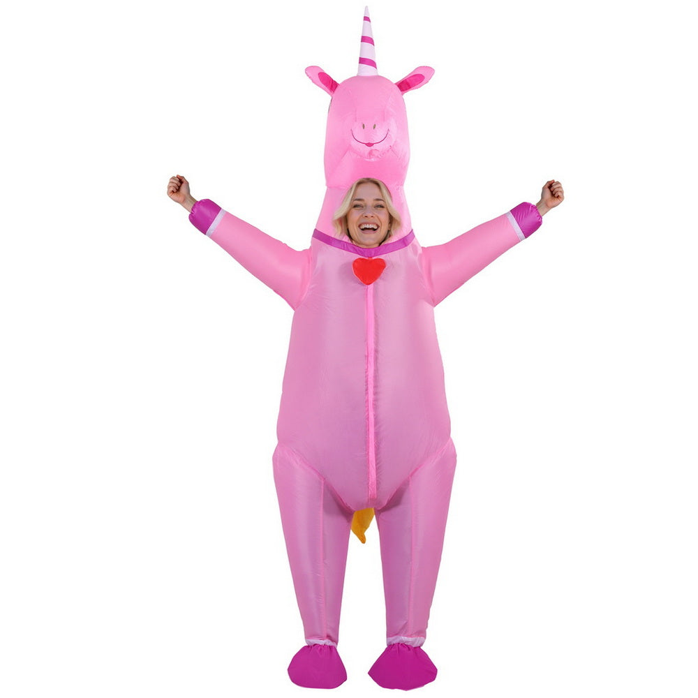 Inflatable Unicorn Costume Adult Suit Blow Up Party Fancy Dress Halloween Cosplay HALO-INF-UNIPK