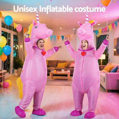Inflatable Unicorn Costume Adult Suit Blow Up Party Fancy Dress Halloween Cosplay HALO-INF-UNIPK