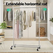 Artiss Clothes Rack Airer Rail Coat Stand Adjustable Hanger HANGER-157H-S-SI