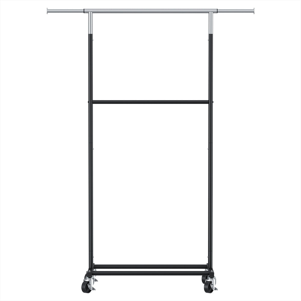 Artiss Clothes Rack Double Rod Airer Rail Coat Stand Adjustable Hanger HANGER-165H-D-SI