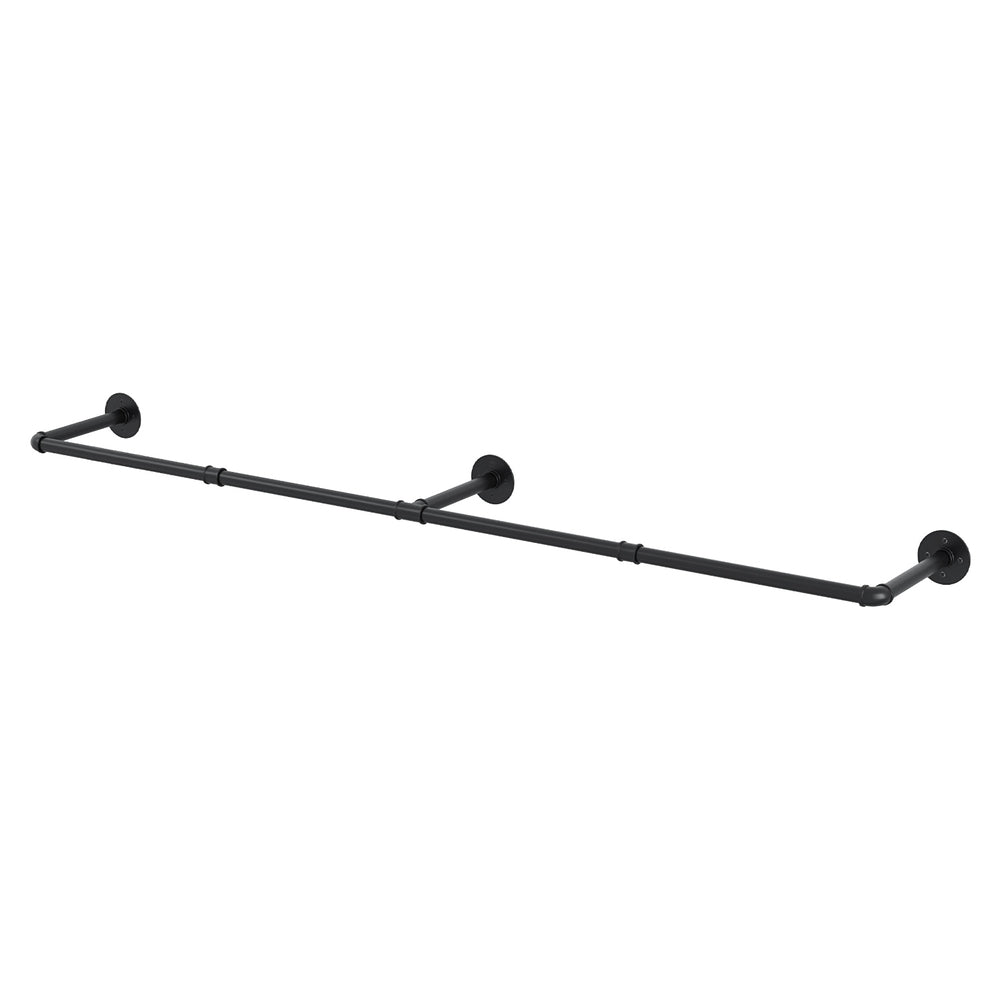 Artiss Clothes Rack Airer Floating Shelf Metal HANGER-B-02-RAIL-BK