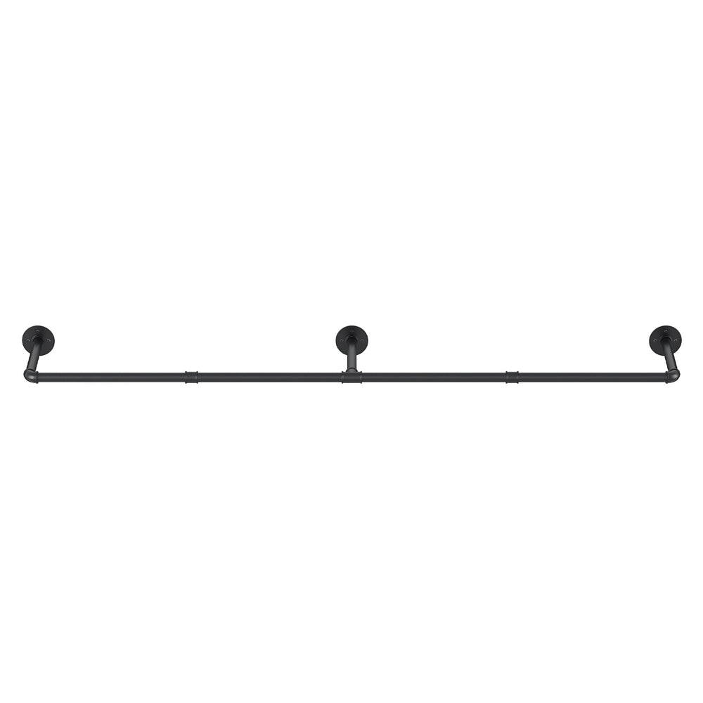 Artiss Clothes Rack Airer Floating Shelf Metal HANGER-B-02-RAIL-BK