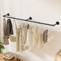 Artiss Clothes Rack Airer Floating Shelf Metal HANGER-B-02-RAIL-BK