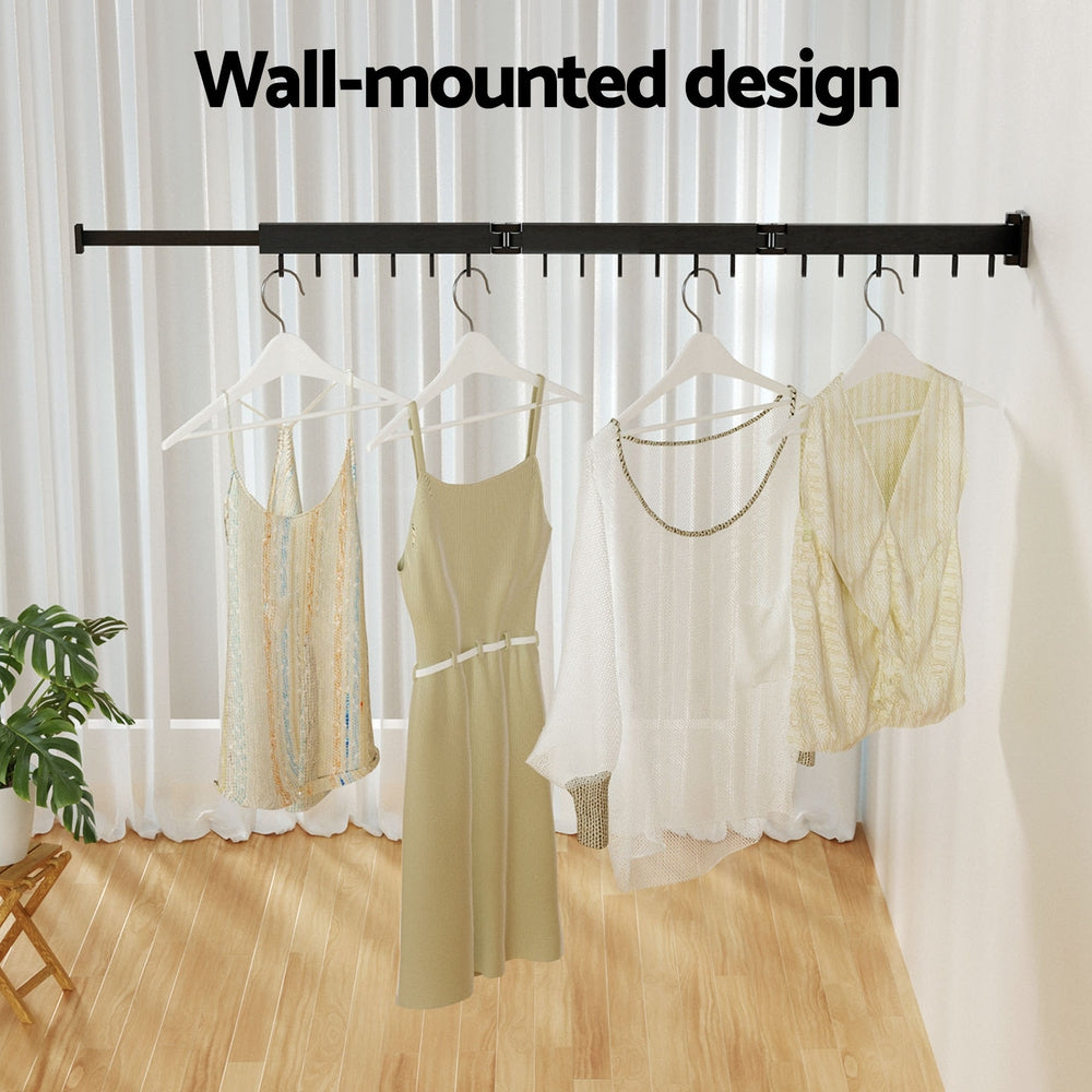 Artiss Clothes Rack Airer Drying Folding Hanger HANGER-B-03-RAIL-BK