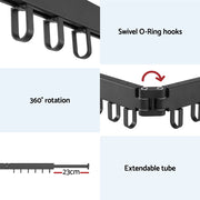 Artiss Clothes Rack Airer Drying Folding Hanger HANGER-B-03-RAIL-BK