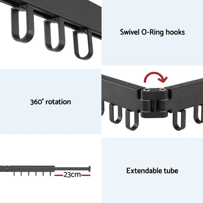 Artiss Clothes Rack Airer Drying Folding Hanger HANGER-B-03-RAIL-BK