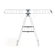 Artiss 2 Tier Clothes Rack Airer Foldable 139CM White HANGER-B-04-FLD-WH