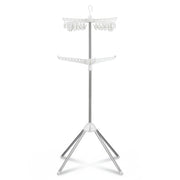 Artiss Clothes Rack Airer 2 Tier Rotatable Hanger Foldable HANGER-B-05-F2T-SIWH