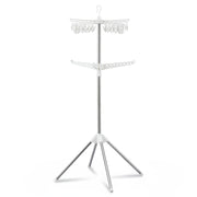 Artiss Clothes Rack Airer 2 Tier Rotatable Hanger Foldable HANGER-B-05-F2T-SIWH