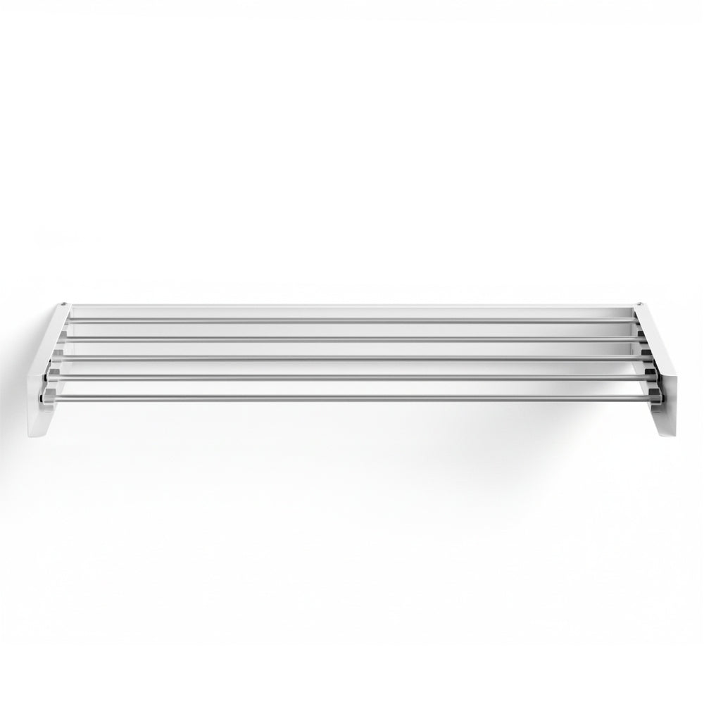 Artiss Clothes Rack Wall Mounted Airer Foldable White HANGER-B-07-RAIL-WH