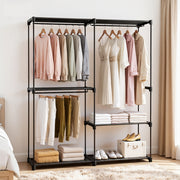 Artiss Wardrobe Clothes Rack Closet 181cm HANGER-B-08-180H-BK