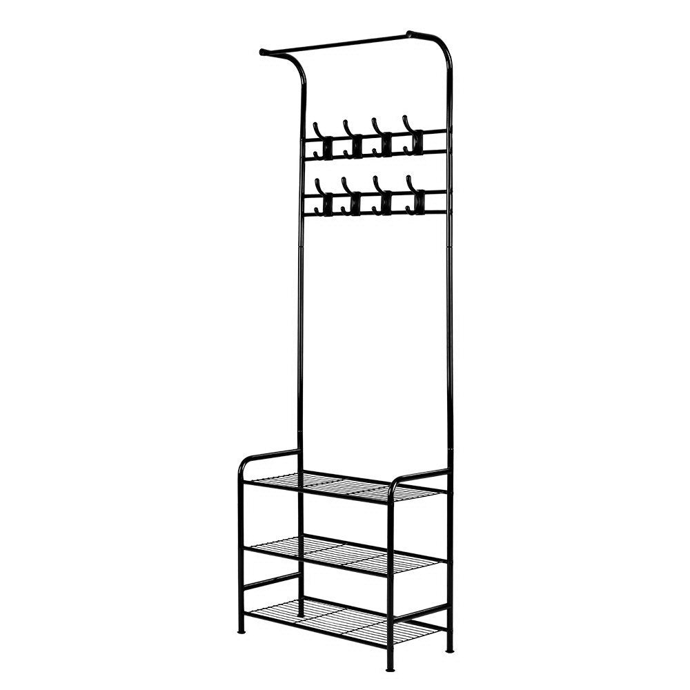 Artiss Clothes Rack Airer Coat Stand 179cm Hanger Rail Closet HANGER-SR6530-STD-BK