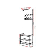 Artiss Clothes Rack Airer Coat Stand 179cm Hanger Rail Closet HANGER-SR6530-STD-BK
