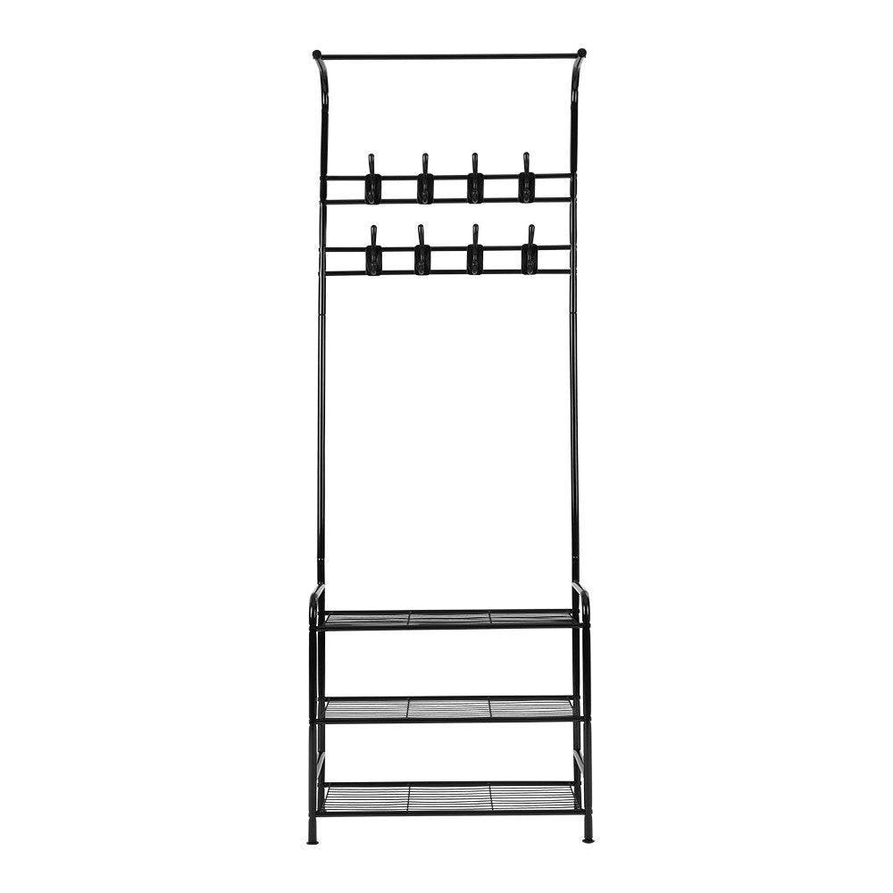 Artiss Clothes Rack Airer Coat Stand 179cm Hanger Rail Closet HANGER-SR6530-STD-BK