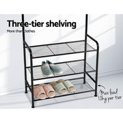 Artiss Clothes Rack Airer Coat Stand 179cm Hanger Rail Closet HANGER-SR6530-STD-BK