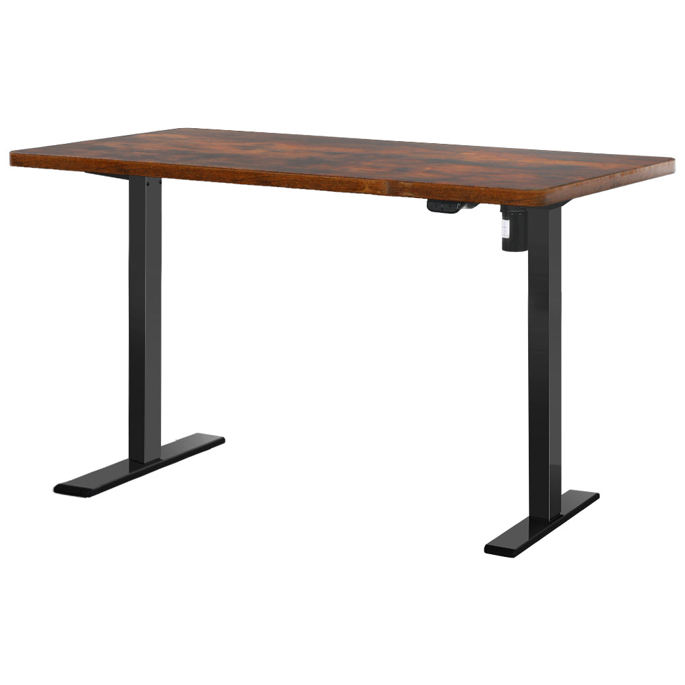 Artiss Standing Desk Motorised Rustic Brown 120CM HASD-114G-BKDF-RBDB-120
