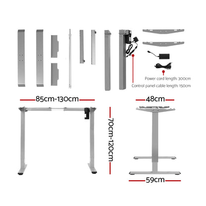 Artiss Standing Desk Motorised 140CM Black HASD-114G-GYDF-BKDB-140