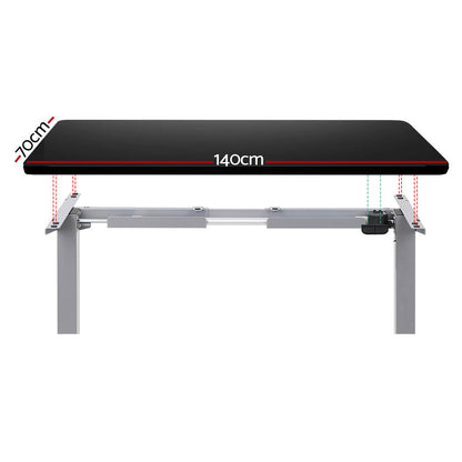 Artiss Standing Desk Motorised 140CM Black HASD-114G-GYDF-BKDB-140