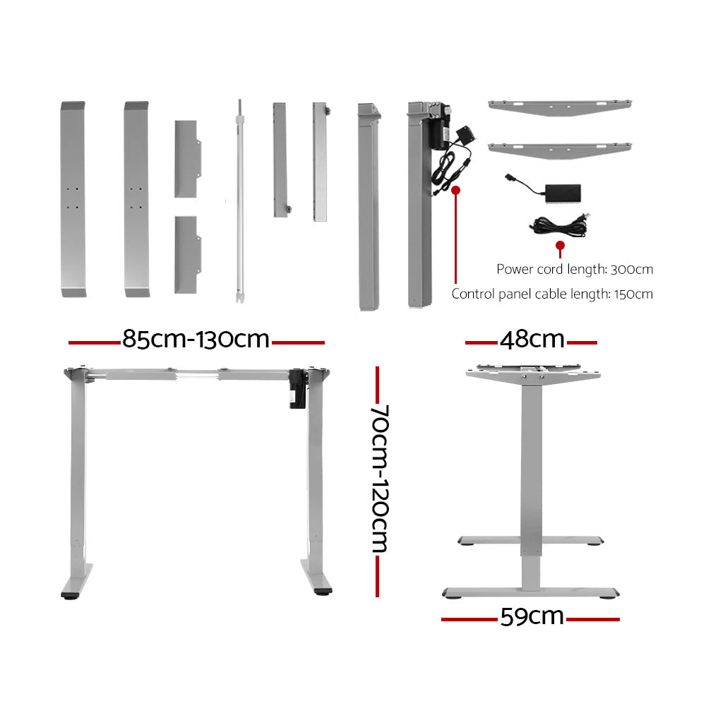Artiss Standing Desk Motorised 120CM White Oak HASD-114G-GYDF-NTDB-120