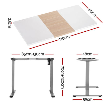 Artiss Standing Desk Electric Sit Stand Desks 120CM HASD-114G-GYDF-NWDB-120