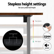 Artiss Standing Desk Motorised 140CM Rustic Brown HASD-114G-GYDF-RBDB-140